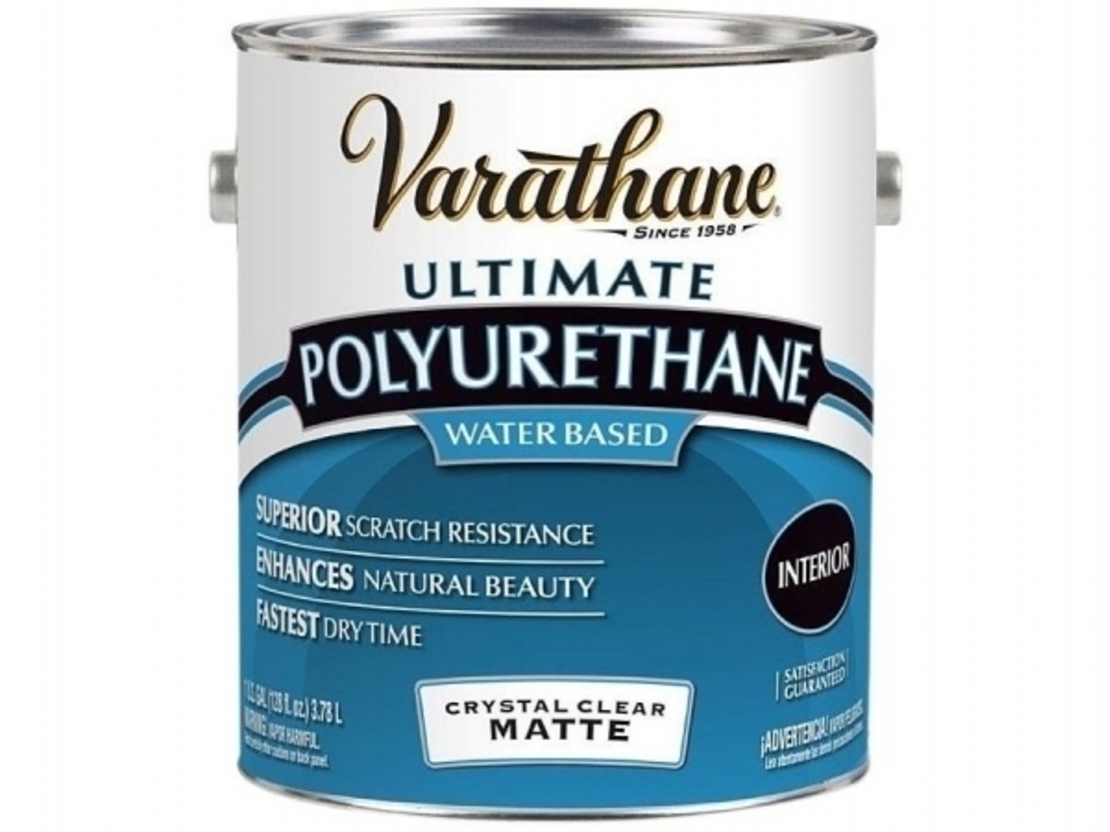 לכה שקופה Varathane -פנימי מט כ1 ליטר- מבוסס מים-אלרם