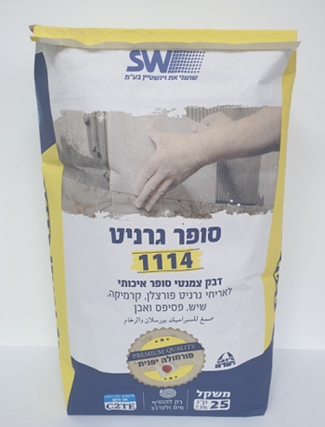 דבק קרמיקה סופר גרניט 1114 25 ק''ג SWI פנים\חוץ SWI/אירלנד