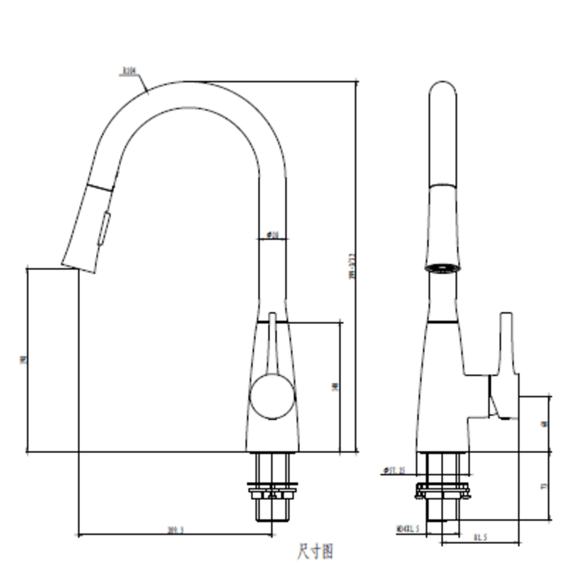 ברז נשלף נירוסטה מקלח 2 מצבים 6871 SWISS AQUA יועם