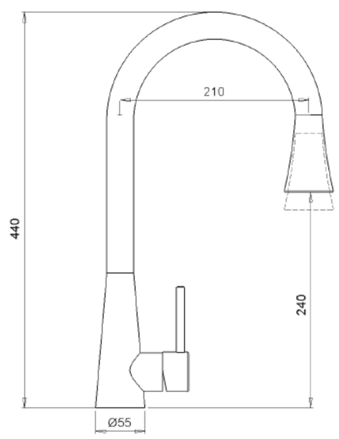 ברז פרח נשלף BELL 7370 יועם