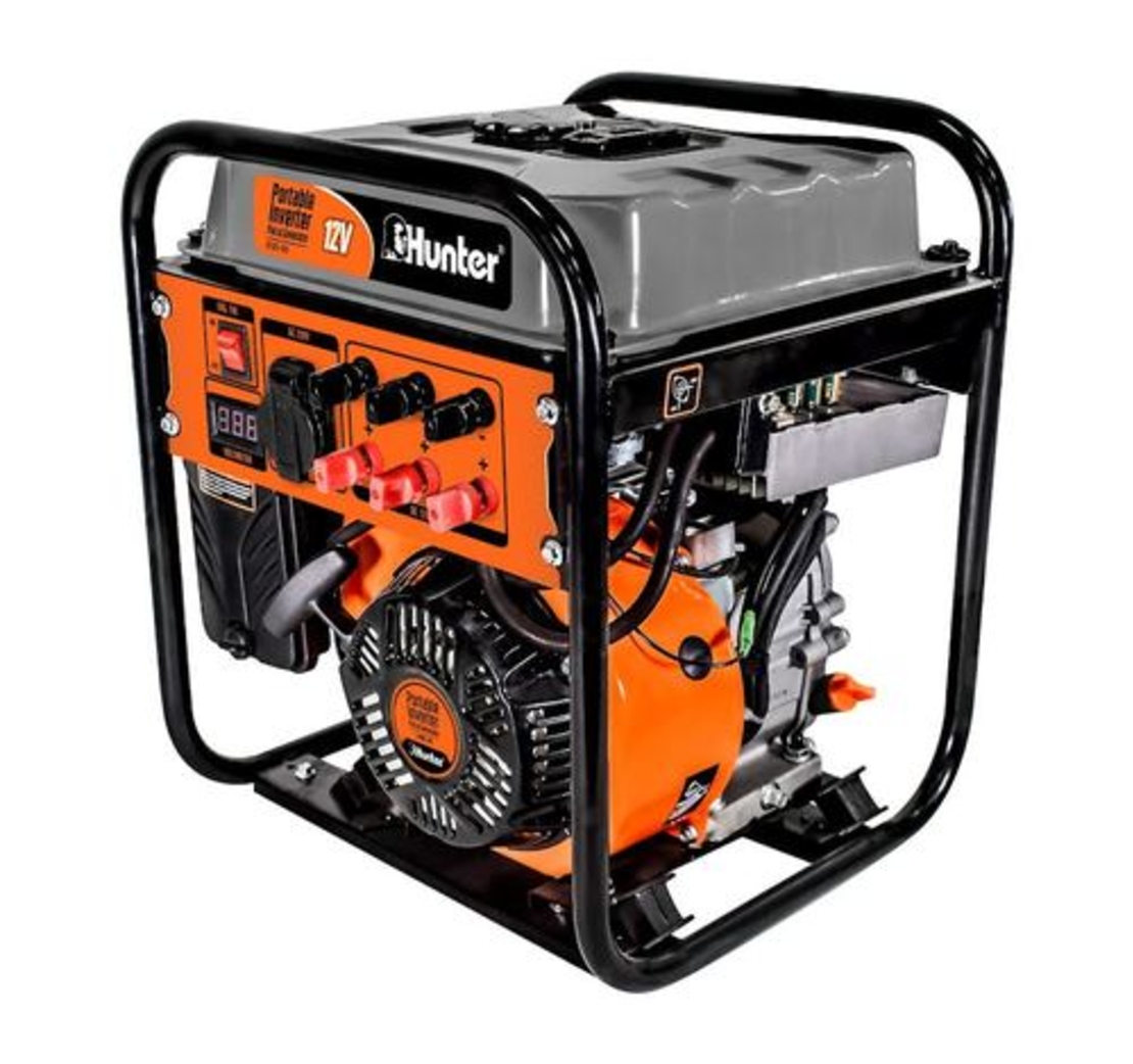 גנרטור 12V למלקטות זיתים כולל שקע HUNTER 220V