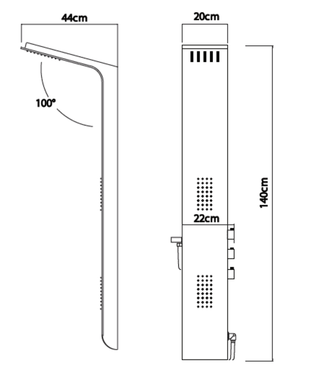 מערכת רחצה C-clean, שחור לבן 4748