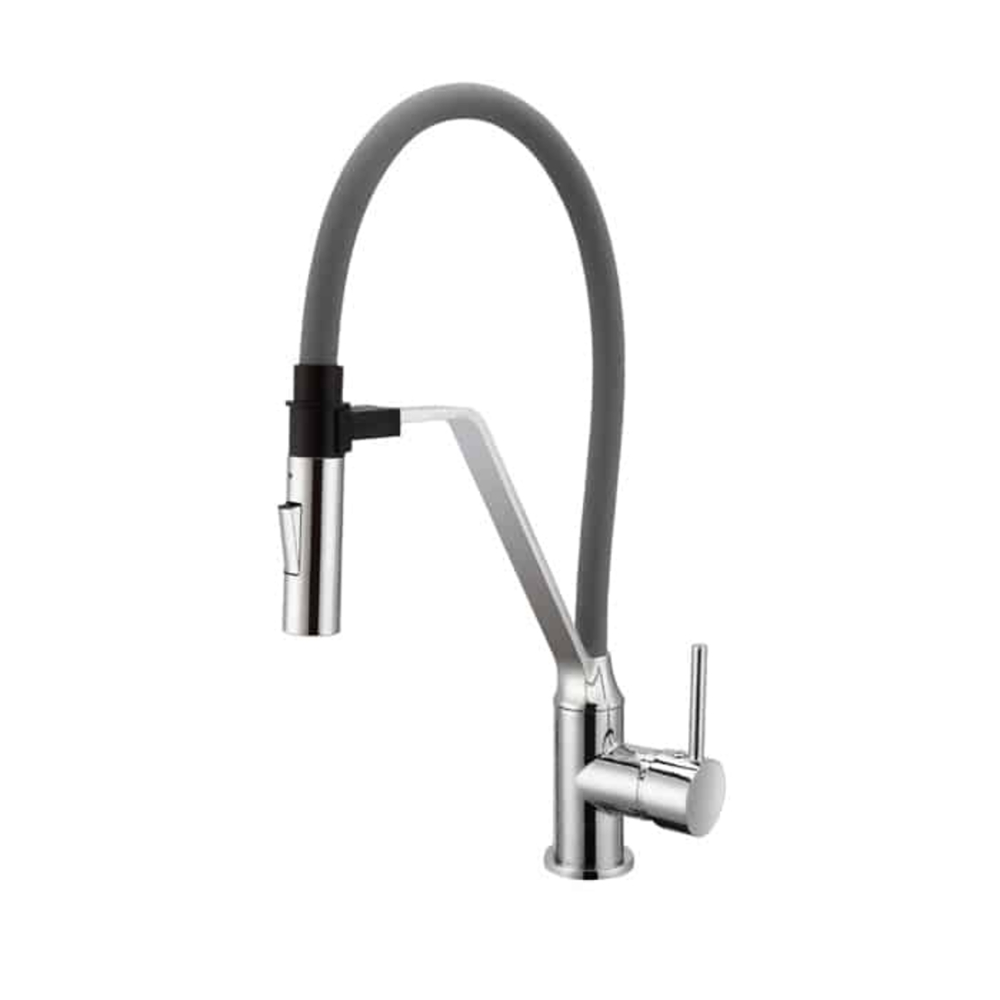 ברז למטבח פיה נשלפת סיליקון אפור מגנטי Kitchen 7108 יועם