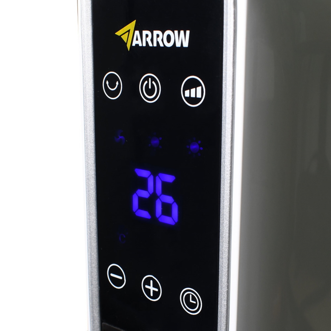 מפזר חום מגדל קרמי 2200W עם תצוגת לד ושלט רחוק ARROW