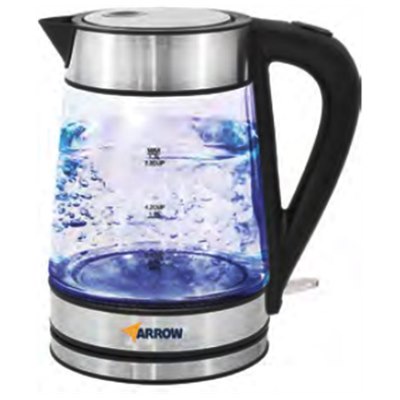 קומקום חשמלי זכוכית 1.7 ליטר 2000W ARROW