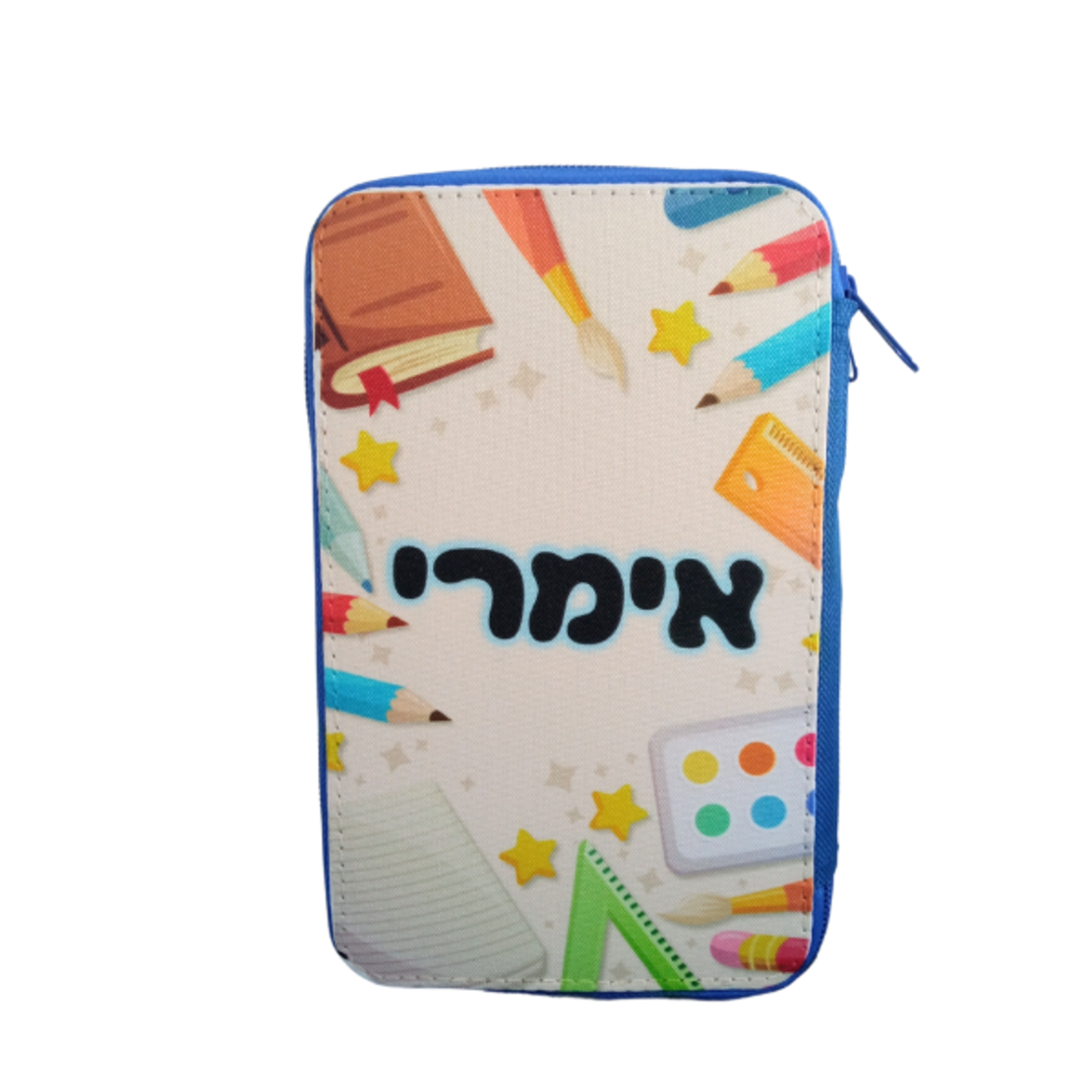 קלמר עם מכשירי כתיבה בנים