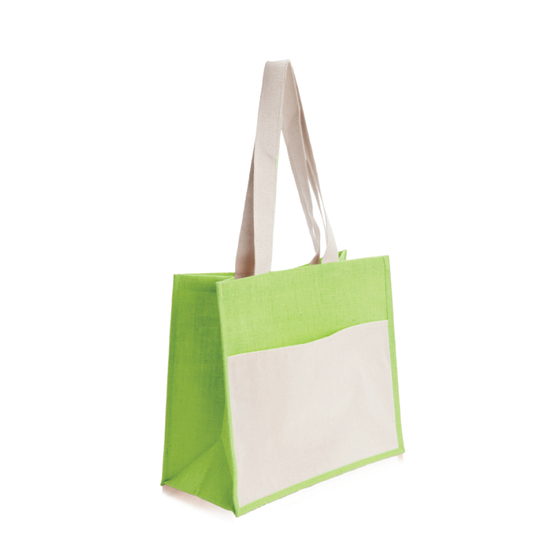 תיק יוטה עם כיס כותנה