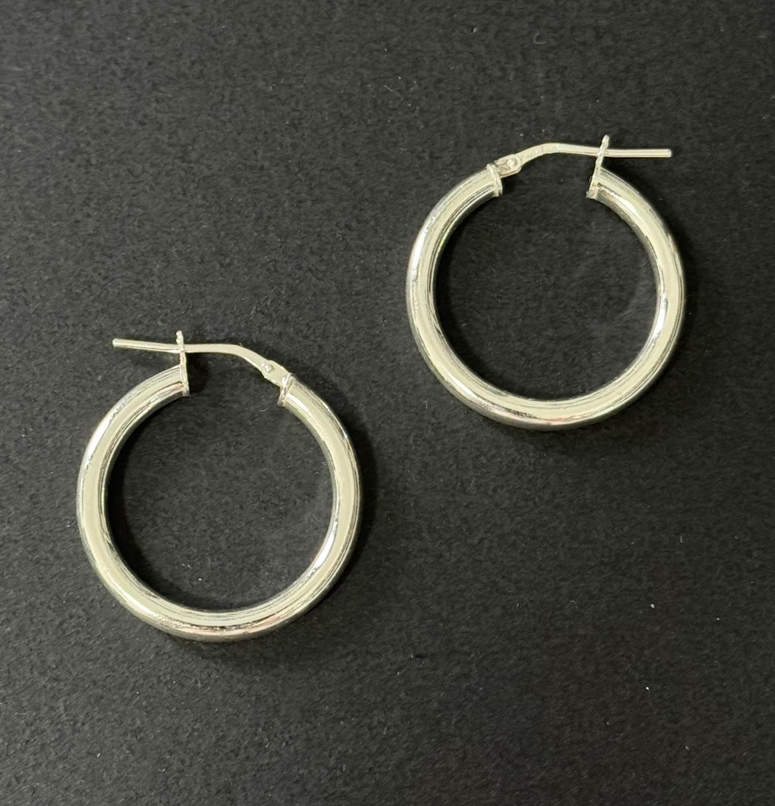 Silver hoops - 6