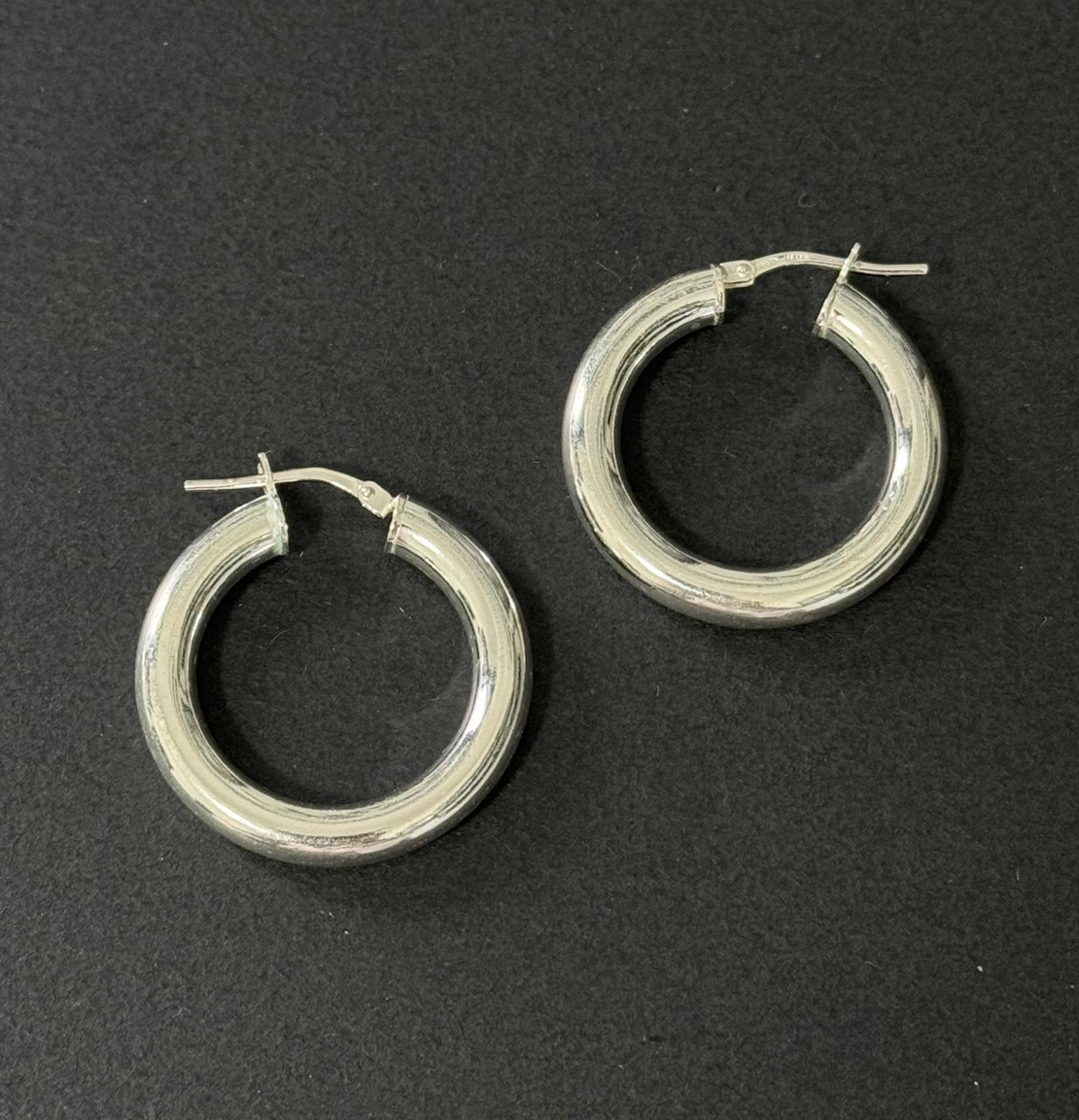 Silver hoops - 4