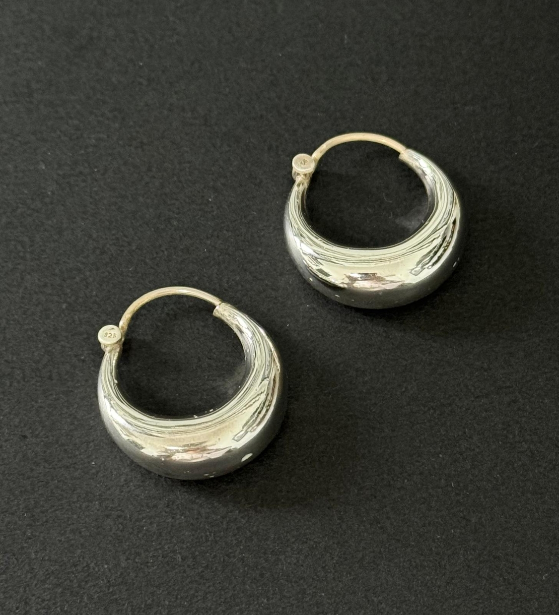 Silver hoops - 2
