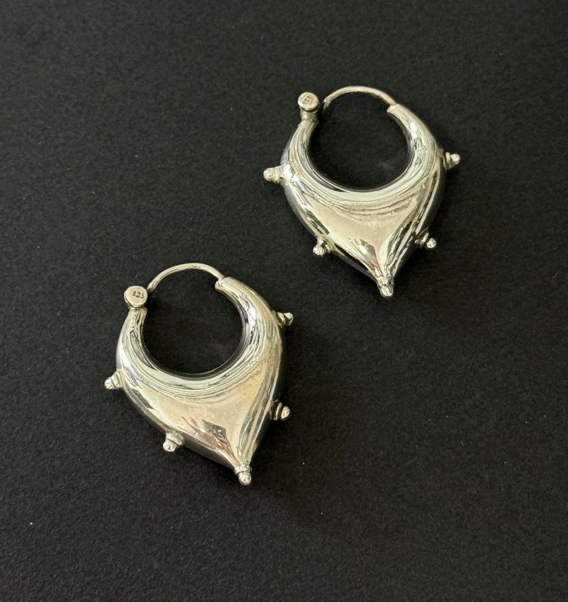 Silver hoops - 1