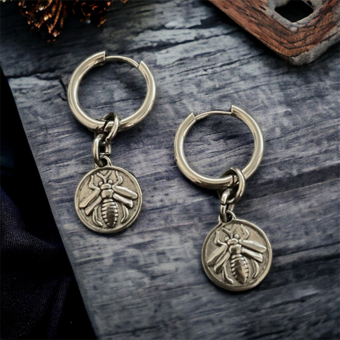 Honey bee earrings