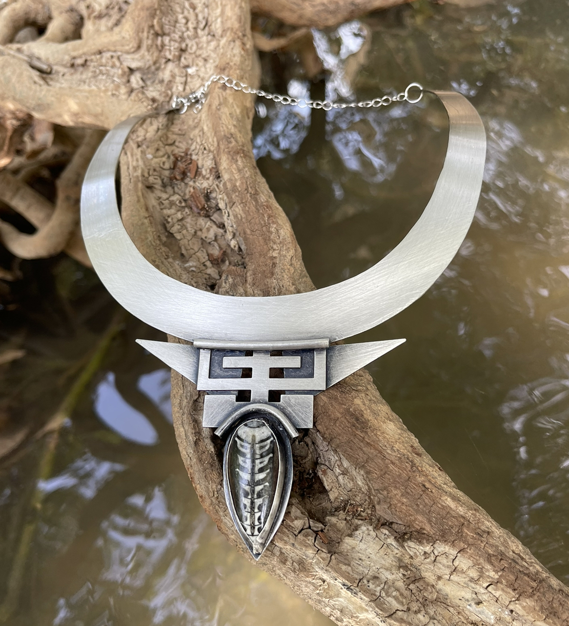 Egyptian bones choker