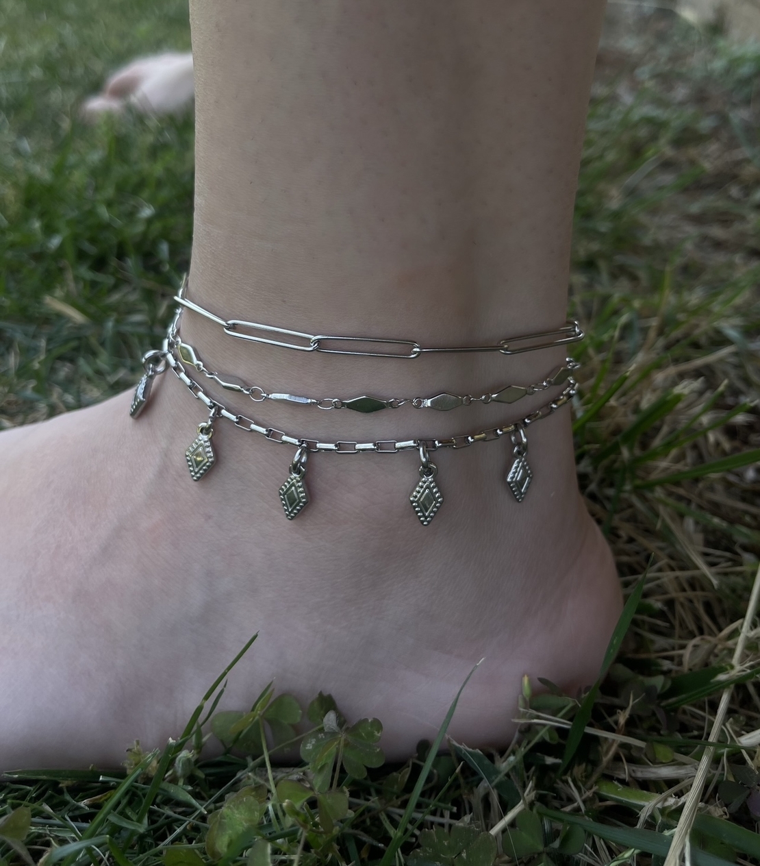 Double rhombus anklet