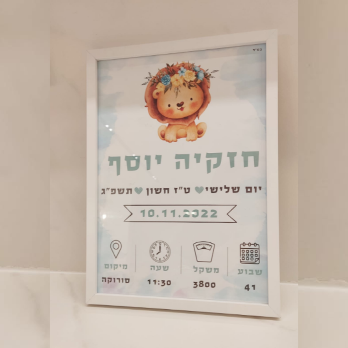 תעודת לידה- דגם 