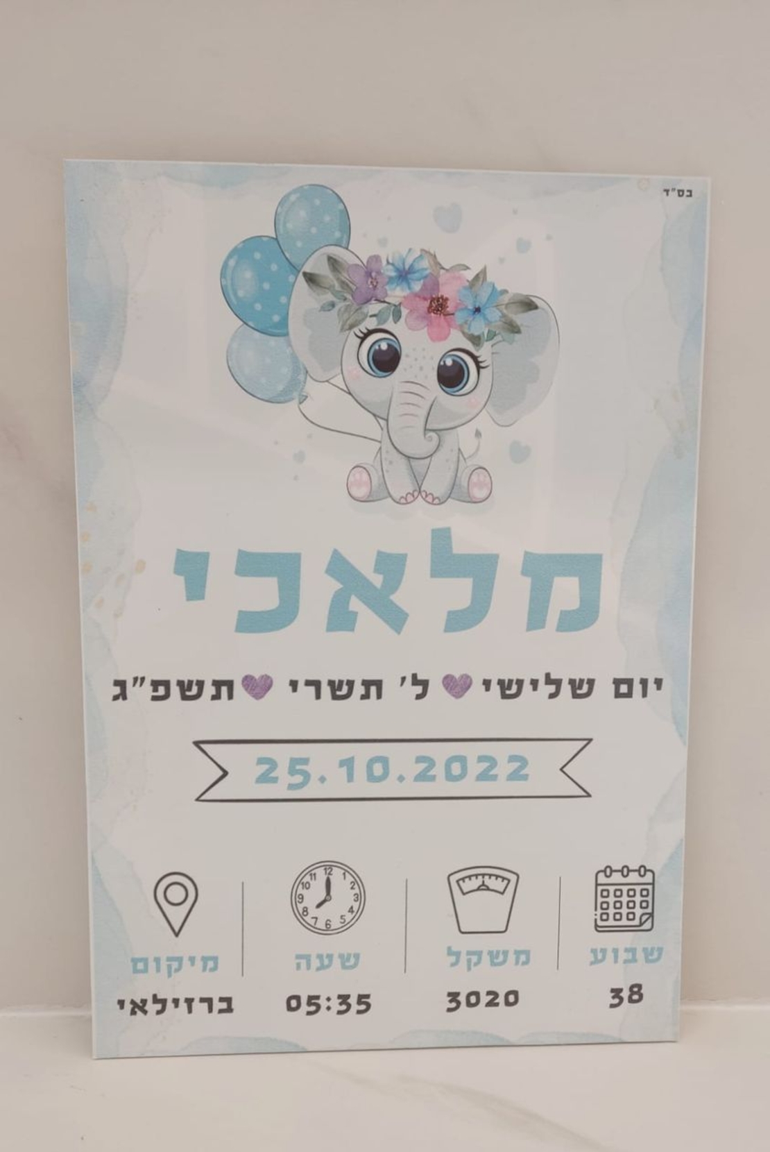 תעודת לידה- דגם 