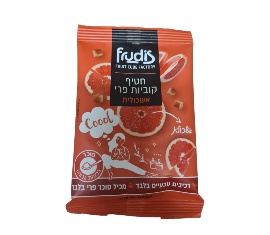 חטיף קוביות פרי אשכולית אדומה