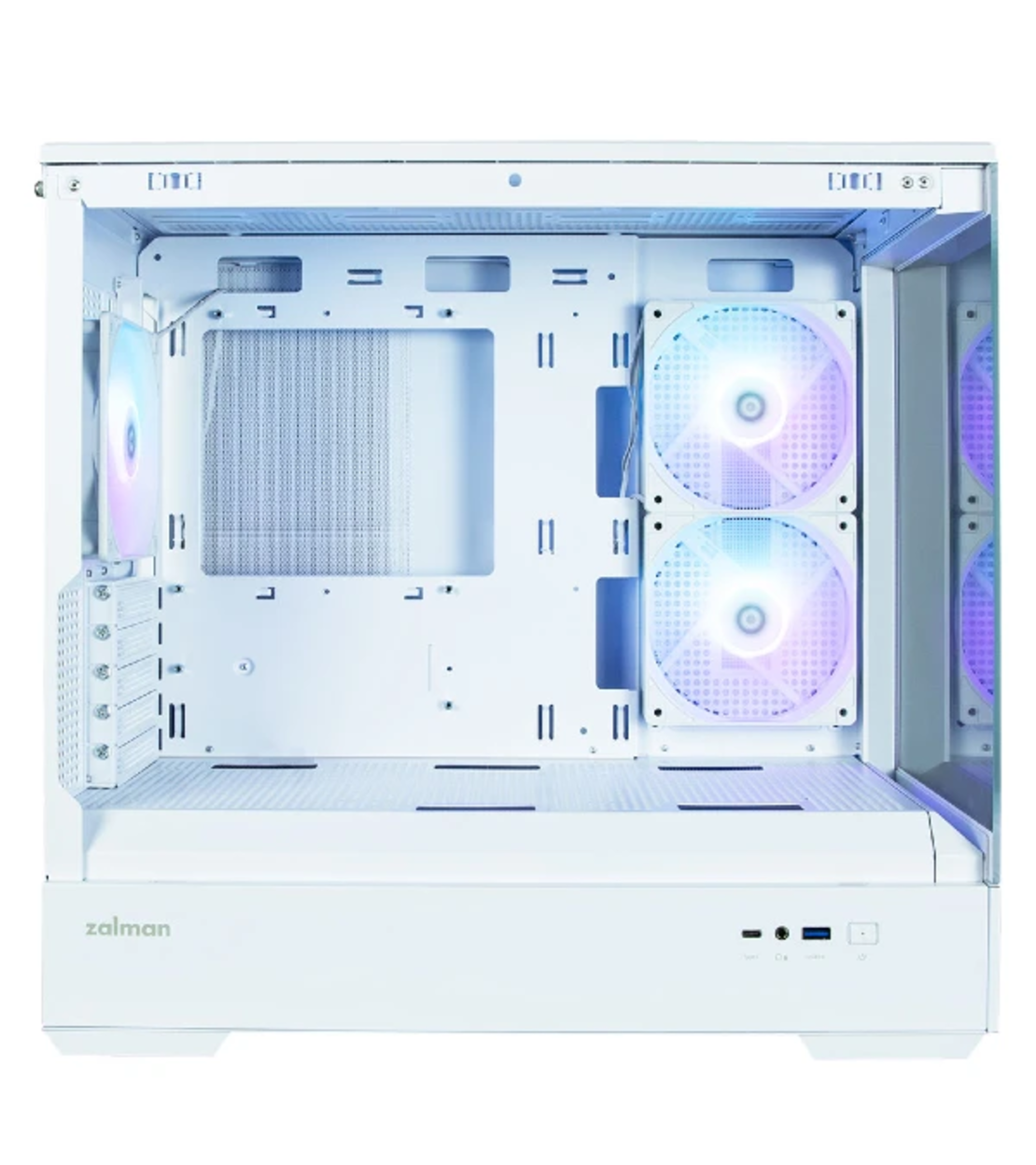 صندوق جيمينج أبيض ZALMAN P30 ARGB mATX CASE - White
