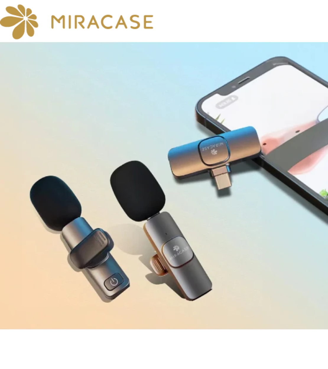 ميكروفون لاسلكي مزدوج MWMC550 Type-C من MIRACASE