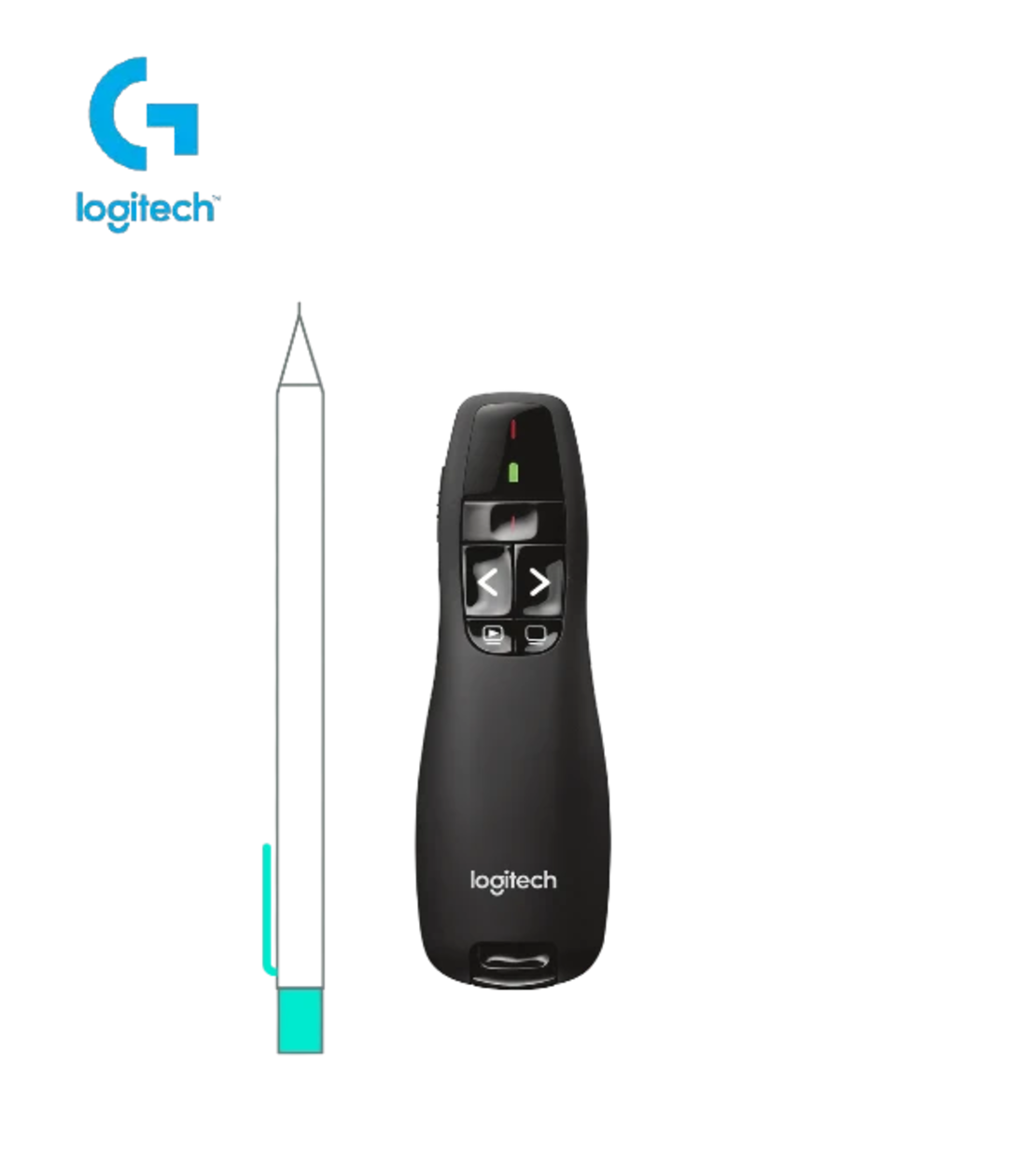 שלט אלחוטי למצגות Logitech R400 2.4GH