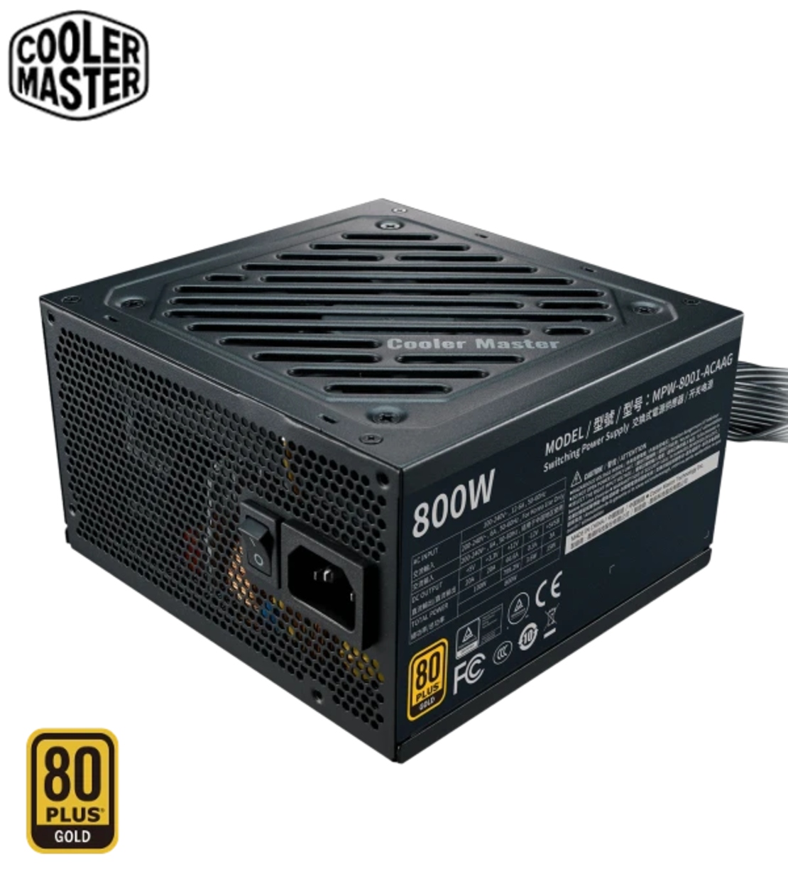 محول طاقة Cooler Master G800 GOLD 80Plus
