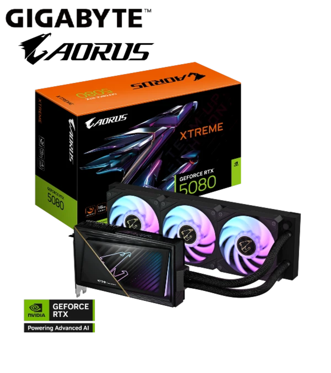 AORUS GeForce RTX 5080 XTREME WATERFORCE 16G 360MM RADIATOR