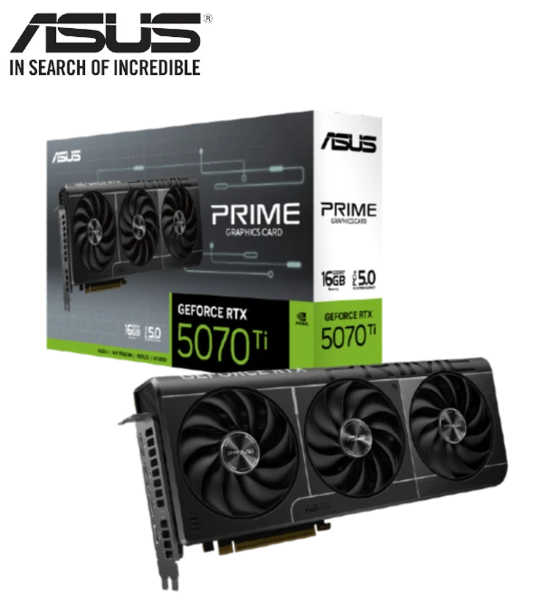 كرت شاشة ﻿ASUS PRIME GeForce RTX™ 5070 Ti 16GB GDDR7