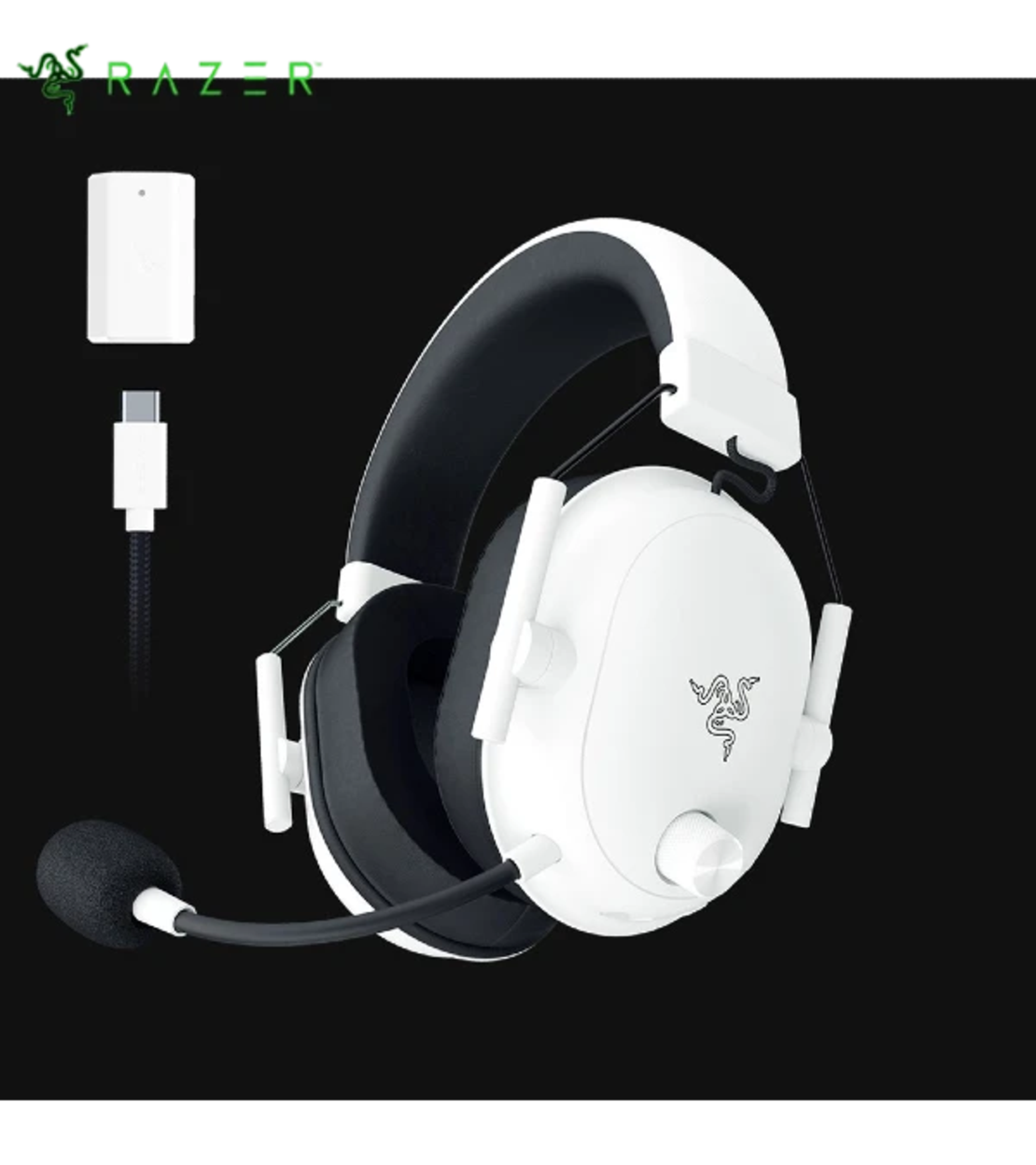 Razer BlackShark V2 HyperSpeed – Wireless Gaming Headset (White)