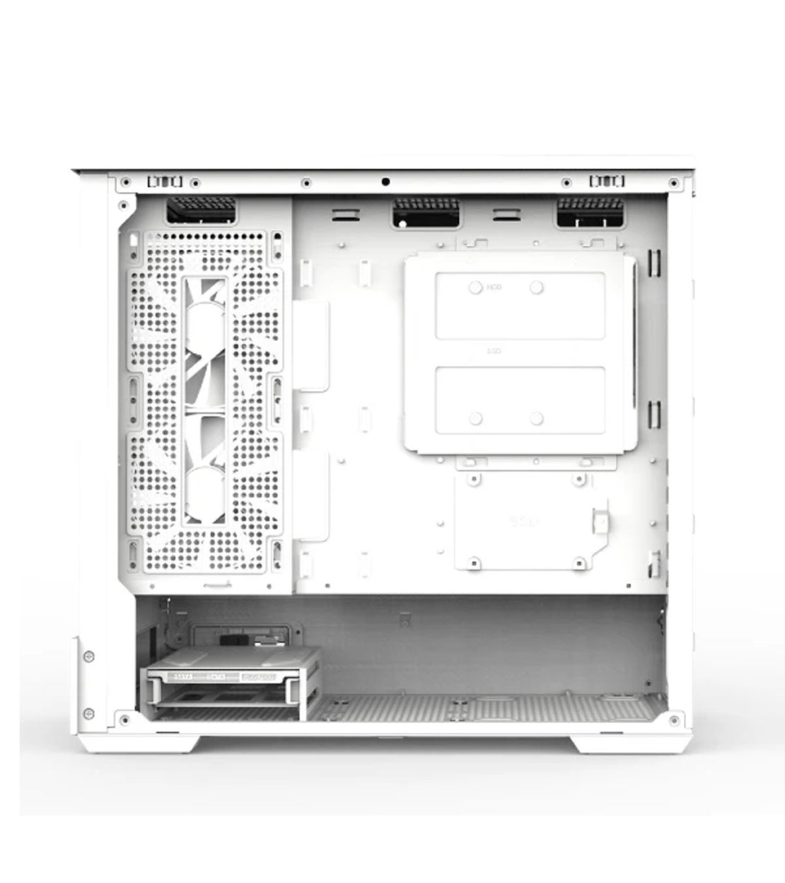 صندوق جيمينج أبيض ZALMAN P30 ARGB mATX CASE - White