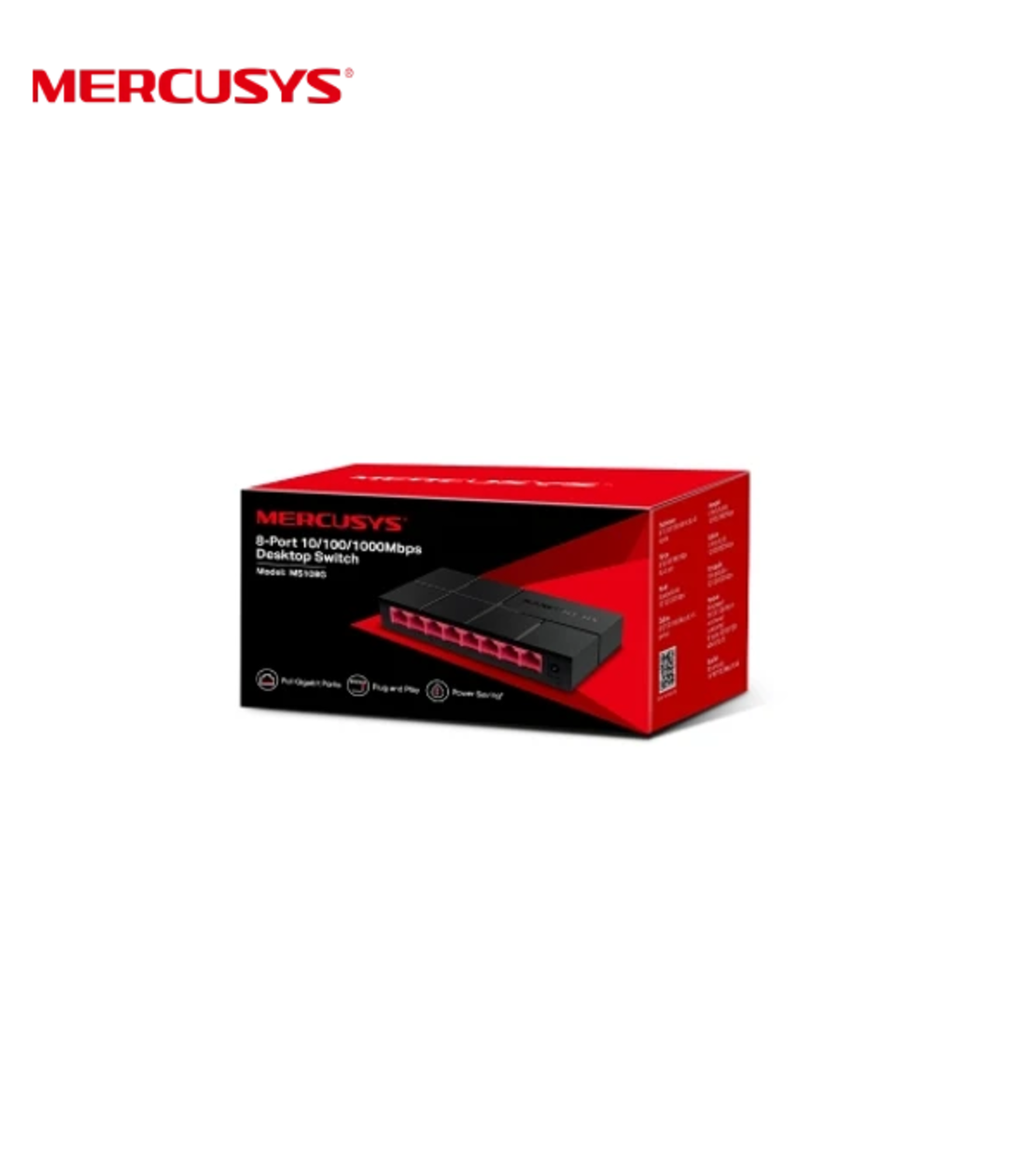 מתג MERCUSYS MS108G 8-Port 10/100/1,000 Mbps Desktop Switch