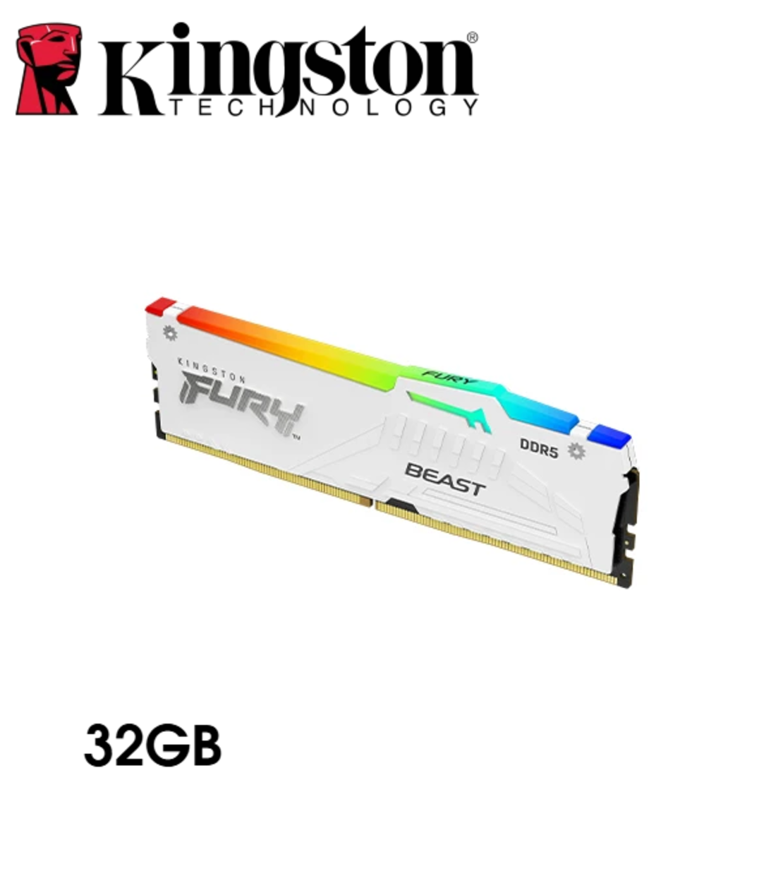 Kingston FURY™ Beast 32GB DDR5 RGB Memory - White