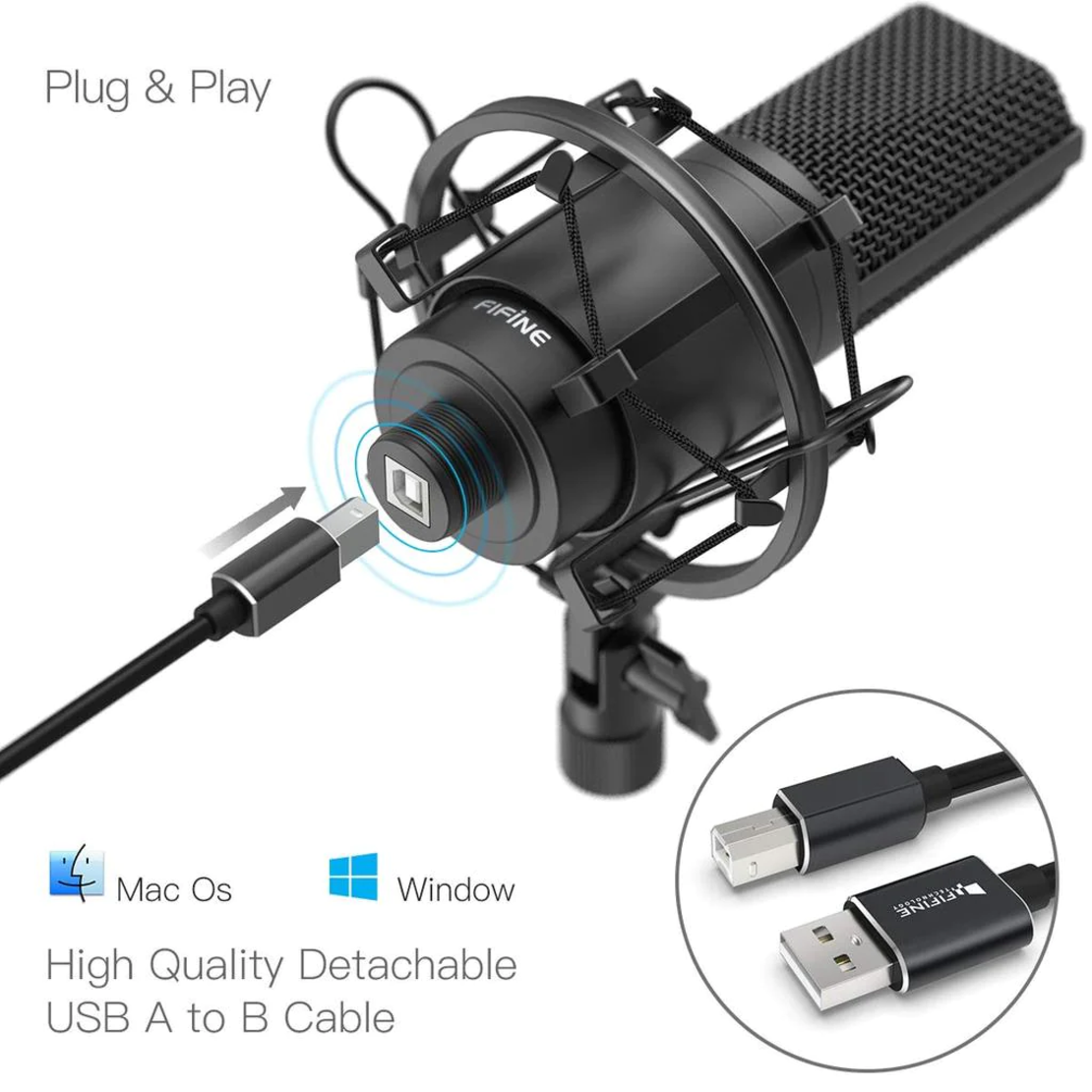 ميكروفون FIFINE K780A STUDIO USB MIC KIT