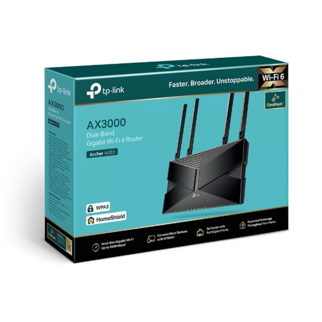 נתב אלחוטי TP-Link Archer AX53 AX3000 Dual Band Gigabit Wi-Fi 6 Router