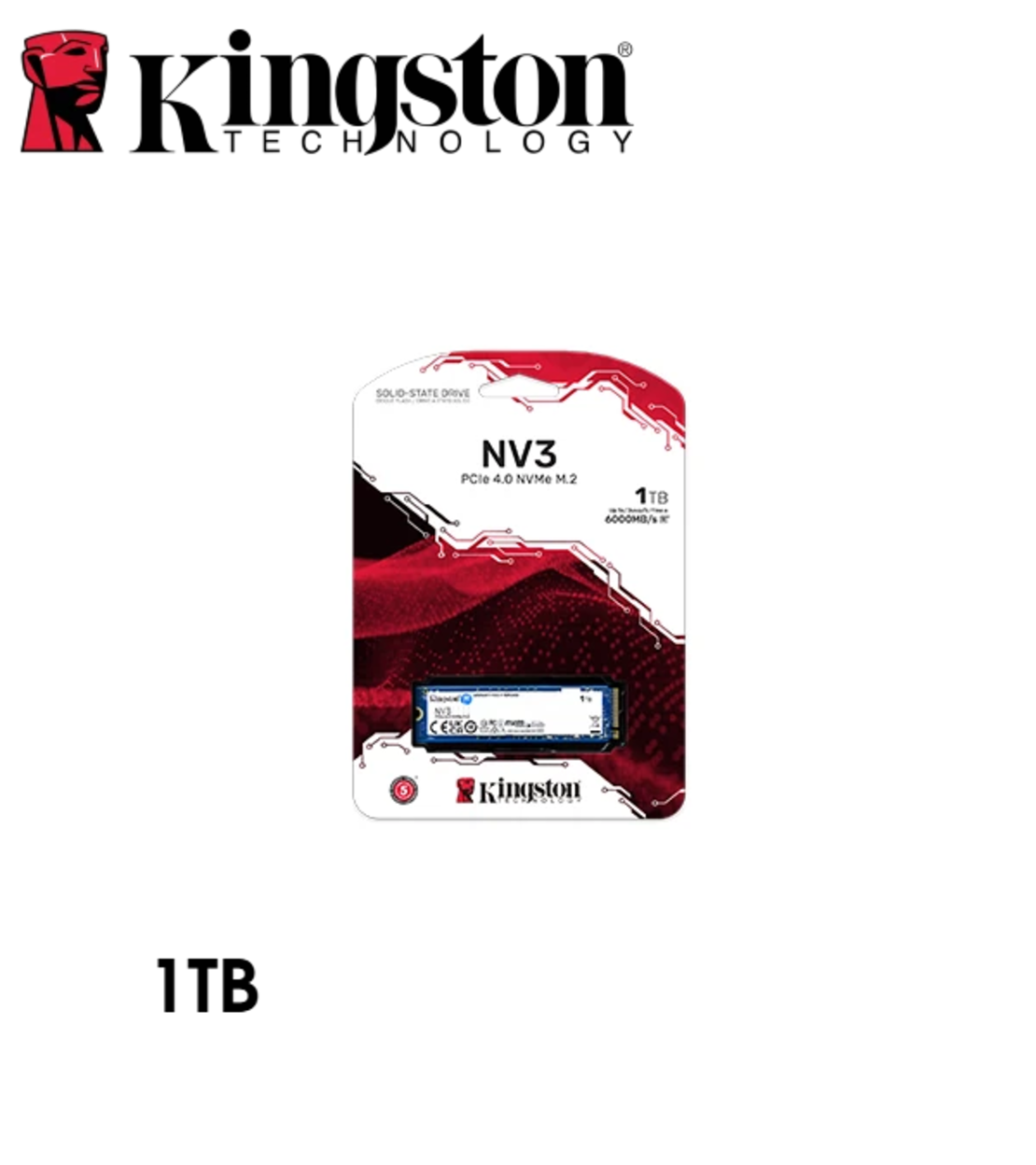 قرص صلب KINGSTON NV3 PCIe 4.0 NVMe 1TB SSD