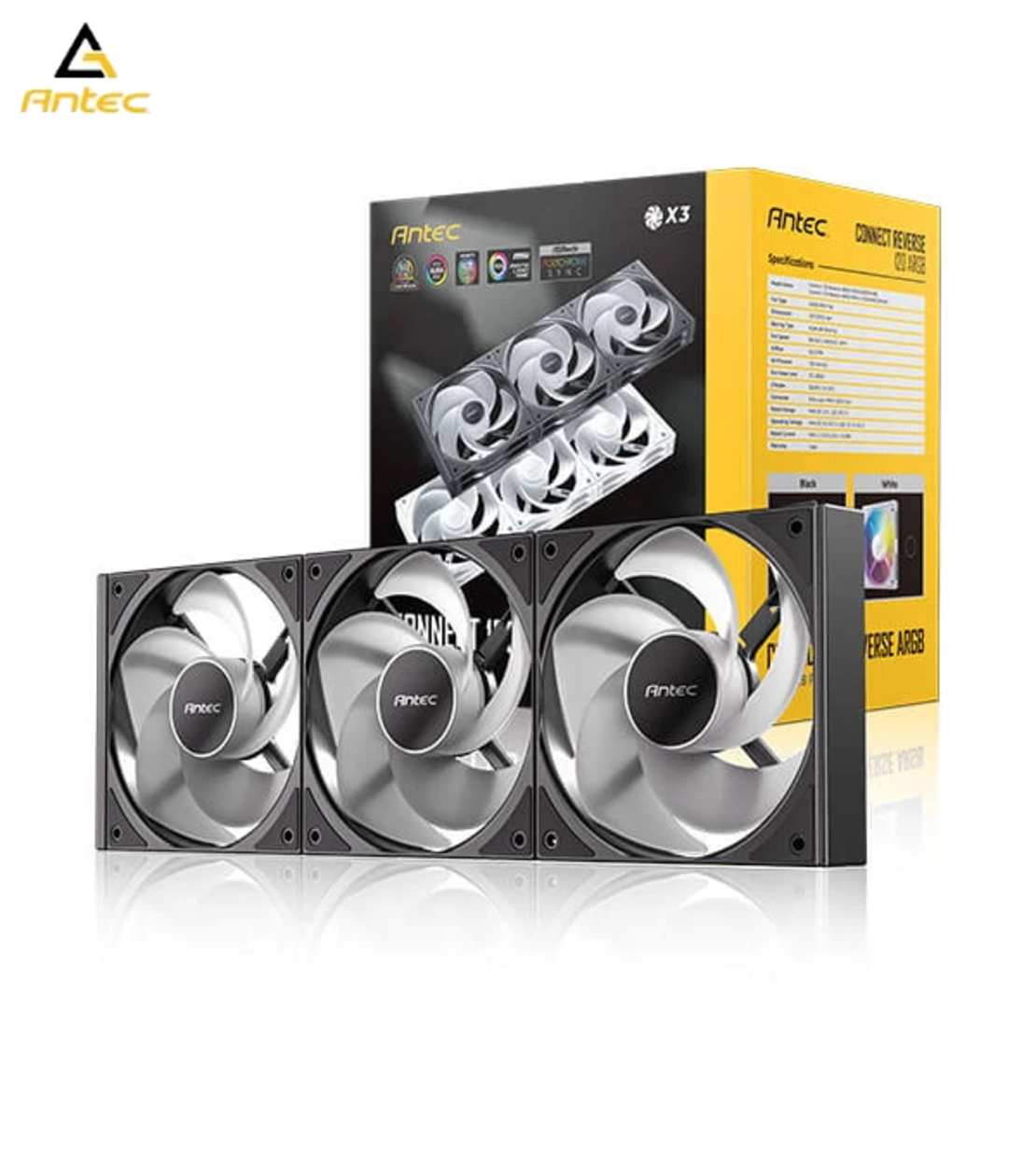Antec Connect 120 Reverse ARGB 3 Pack