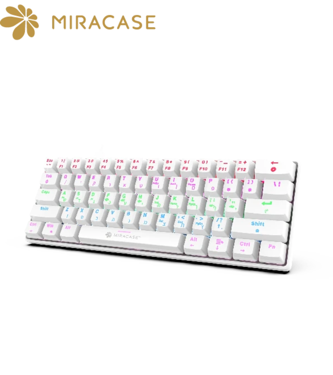 Miracase MMCK100 – لوحة مفاتيح ميكانيكية سلكية بيضاء