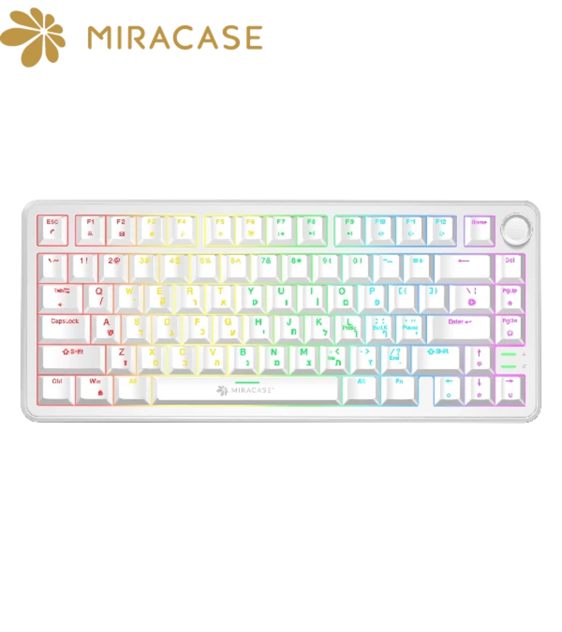 Miracase MMCK300 – لوحة مفاتيح ميكانيكية سلكية بيضاء