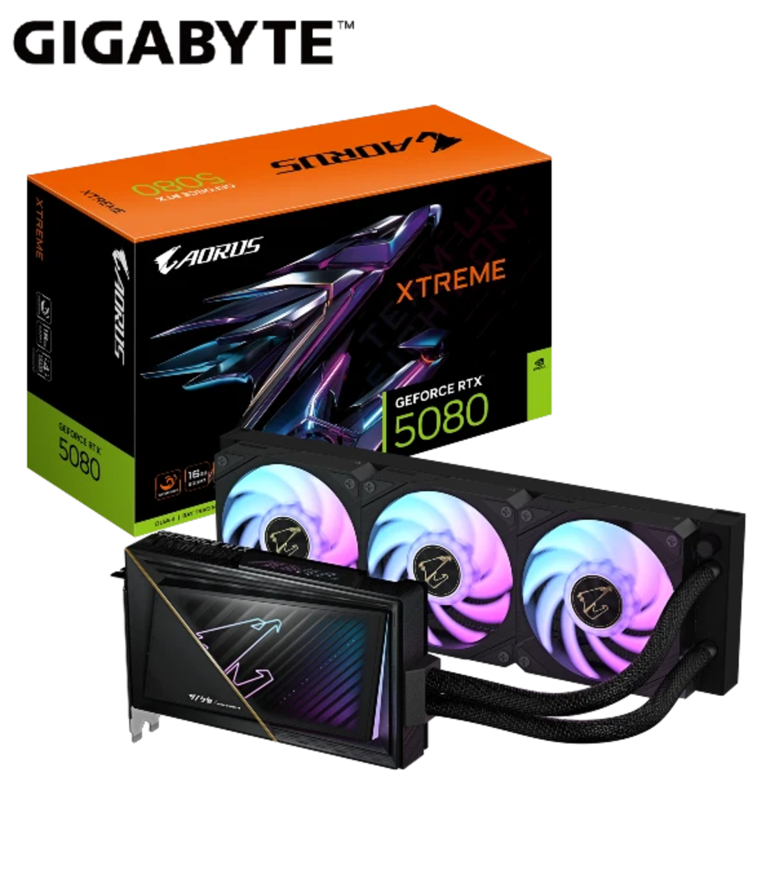 AORUS GeForce RTX 5080 XTREME WATERFORCE 16G 360MM RADIATOR