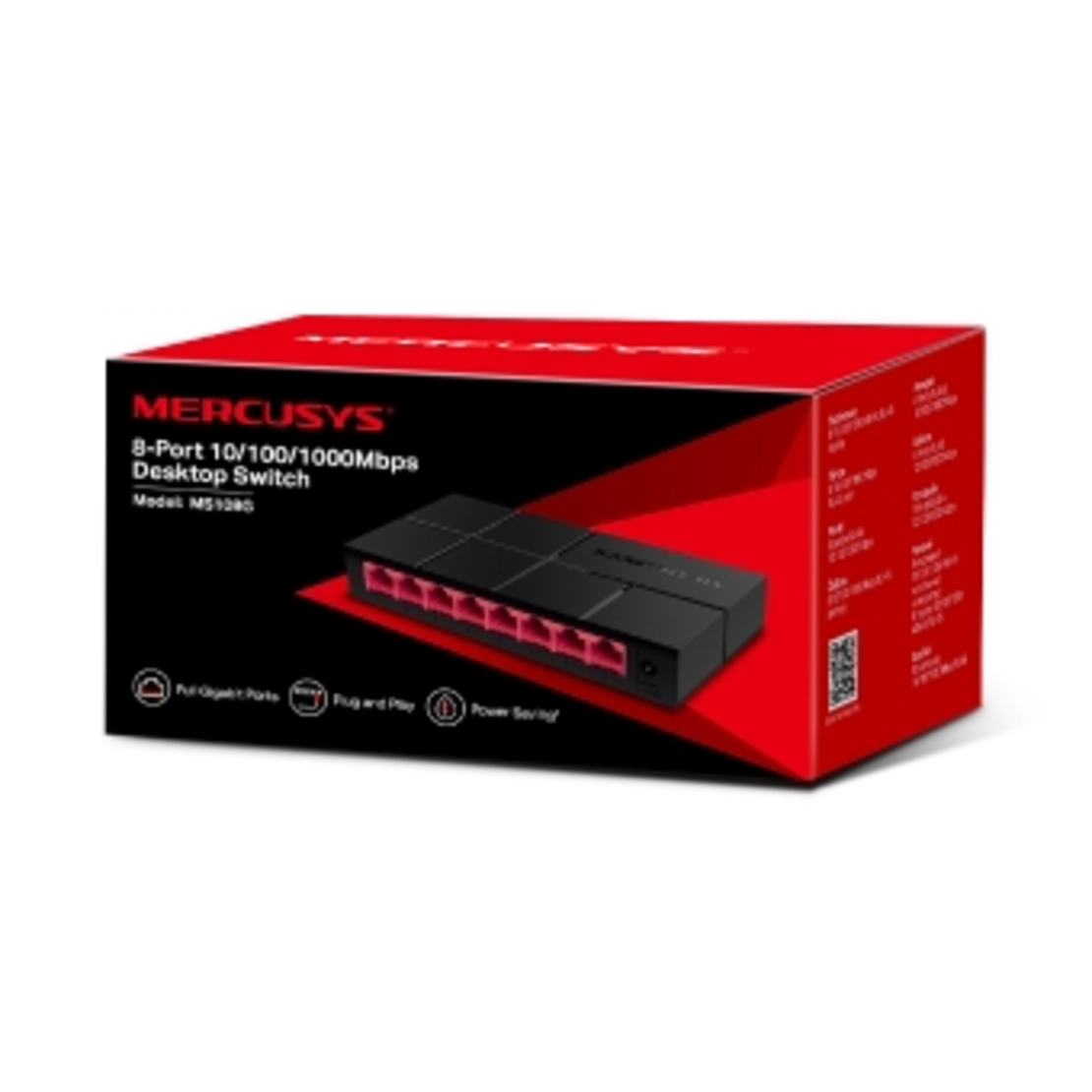 מתג MERCUSYS MS108G 8-Port 10/100/1,000 Mbps Desktop Switch