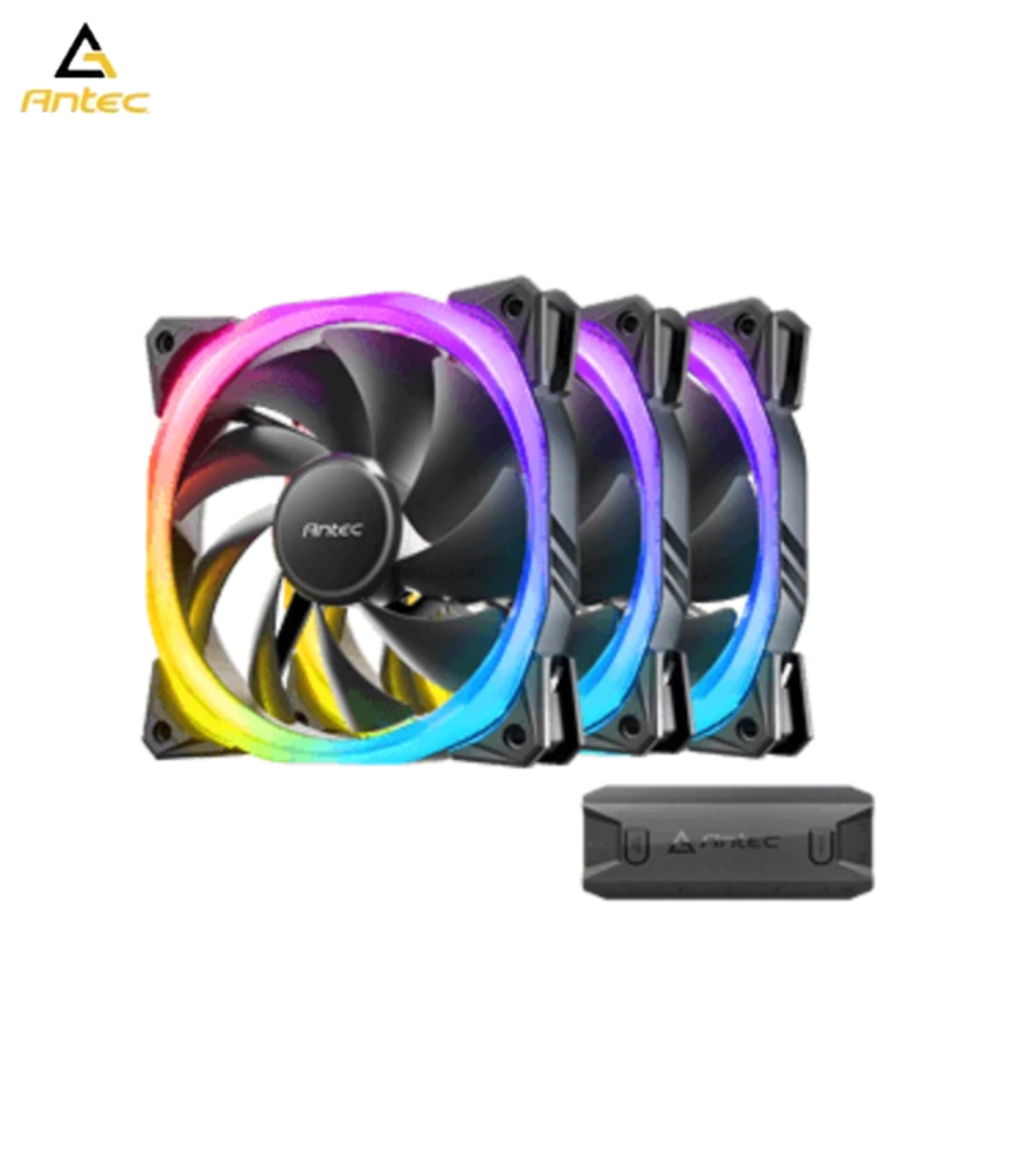 סט 3 מאווררים למארז כולל בקר Antec Fusion 120mm ARGB 3PACK