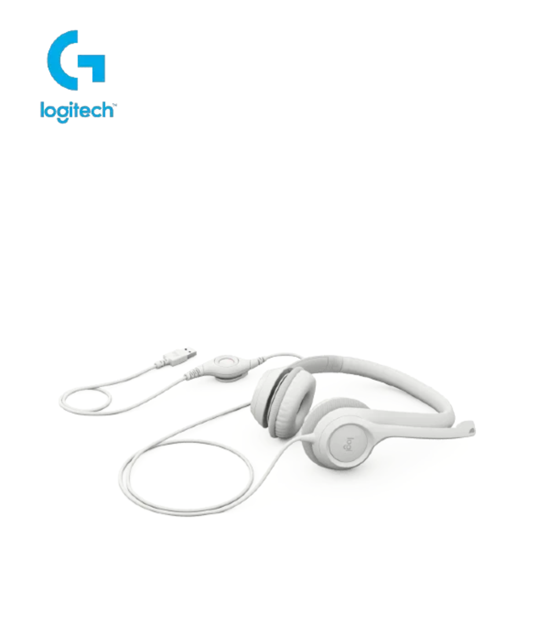 Logitech H390 USB COMPUTER HEADSET Off-White