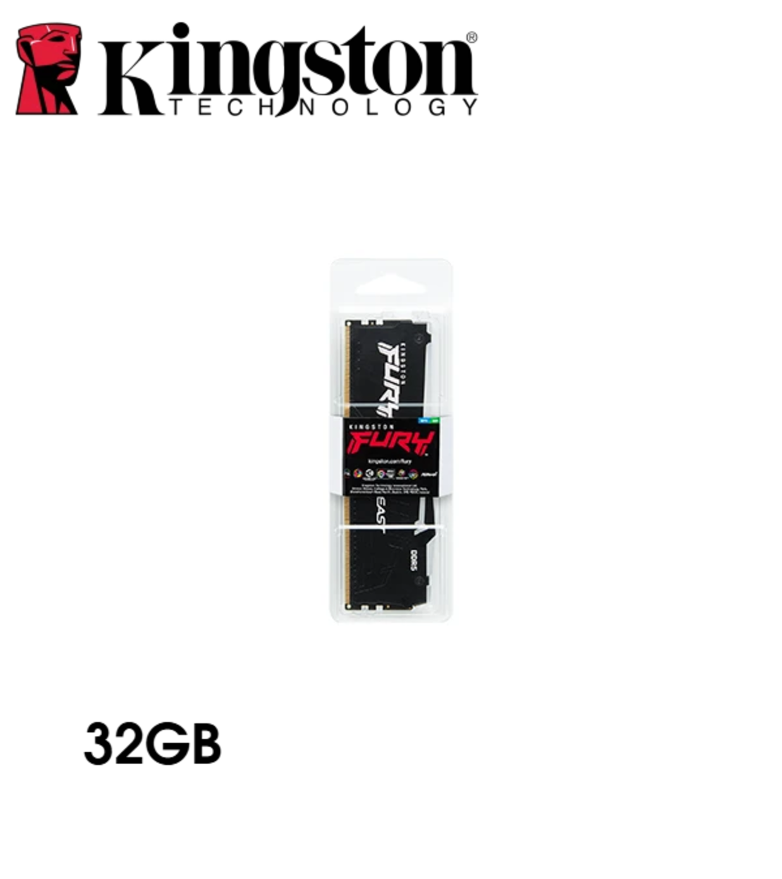 ذاكرة Kingston FURY™ Beast 32GB DDR5 RGB Memory