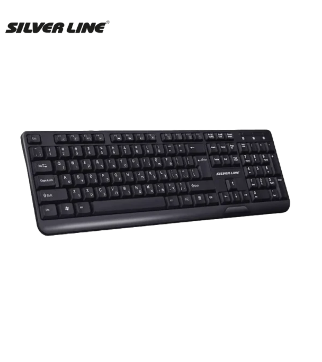 KB-889HEA Silver Line Wired Keyboard arabic