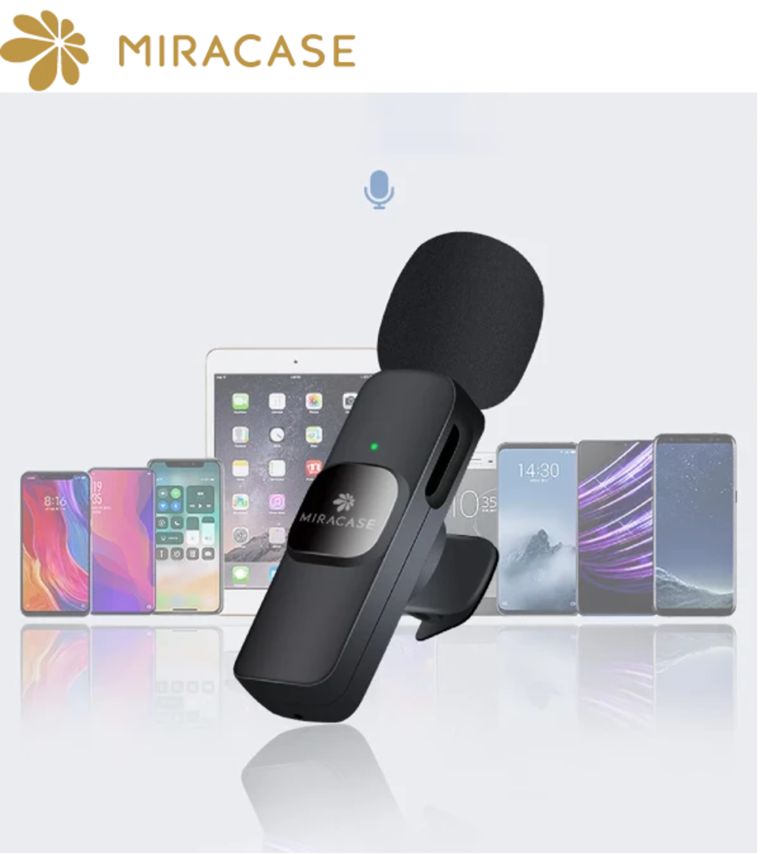 ميكروفون لاسلكي مزدوج MWMC550 Lightning من MIRACASE