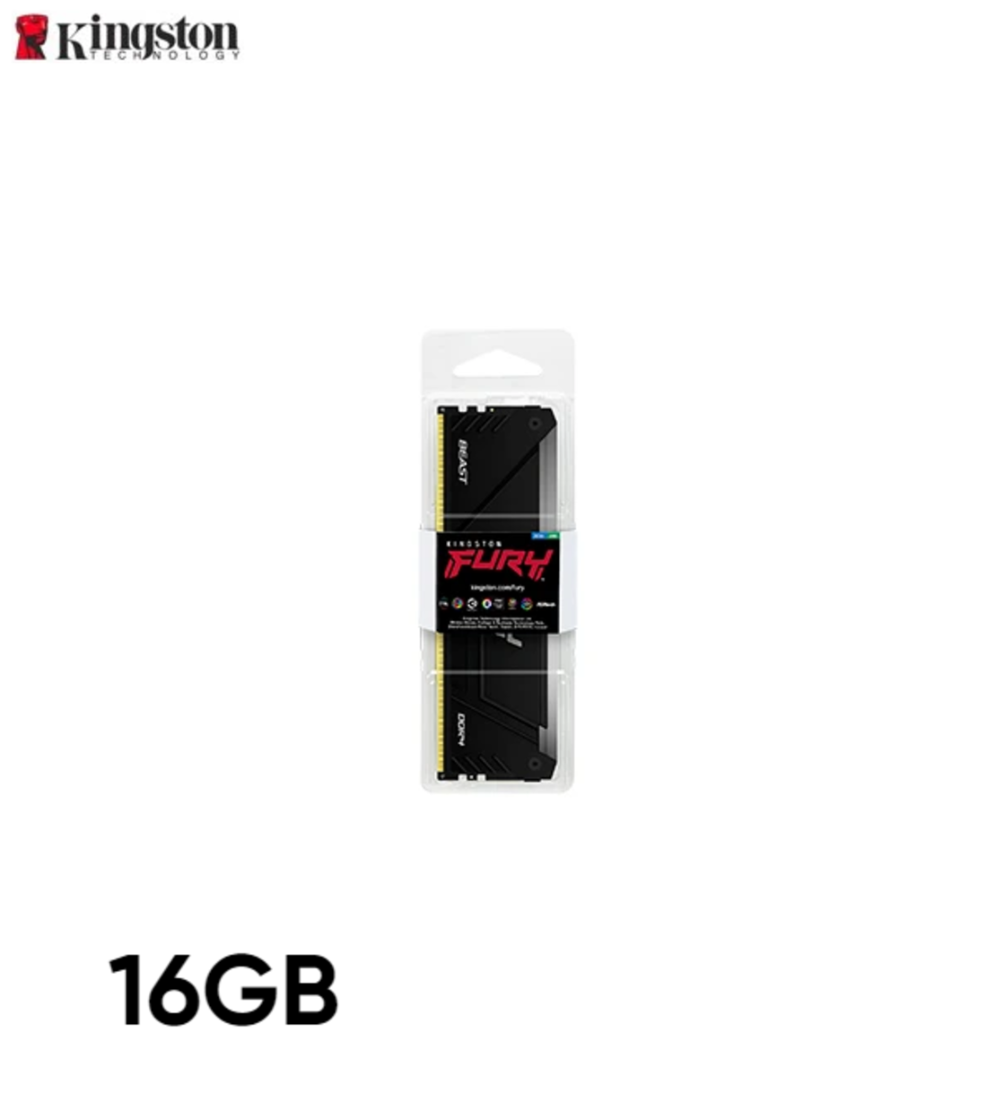 זיכרון Kingston 16GB FURY Beast DDR4 RGB