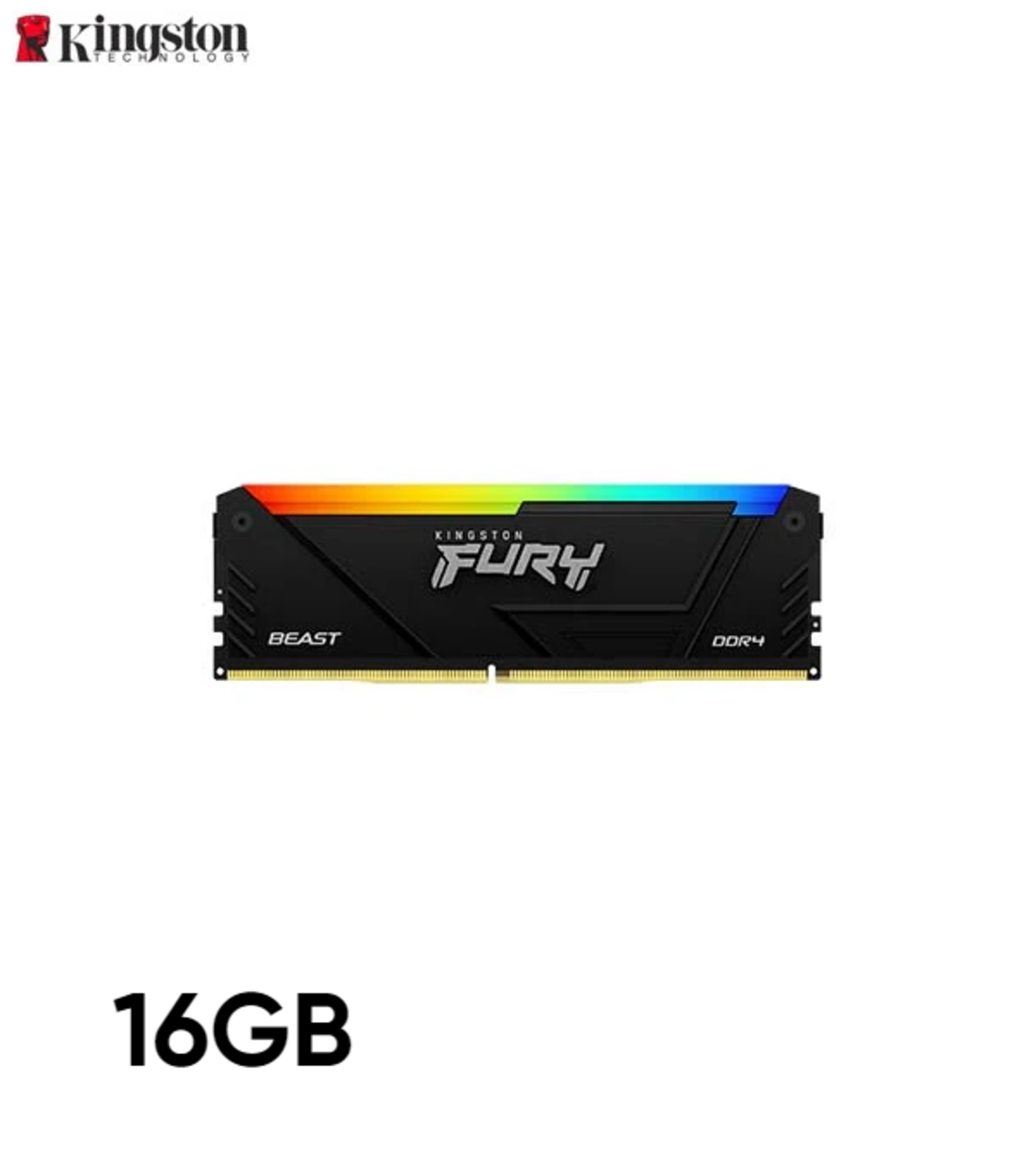 זיכרון Kingston 16GB FURY Beast DDR4 RGB