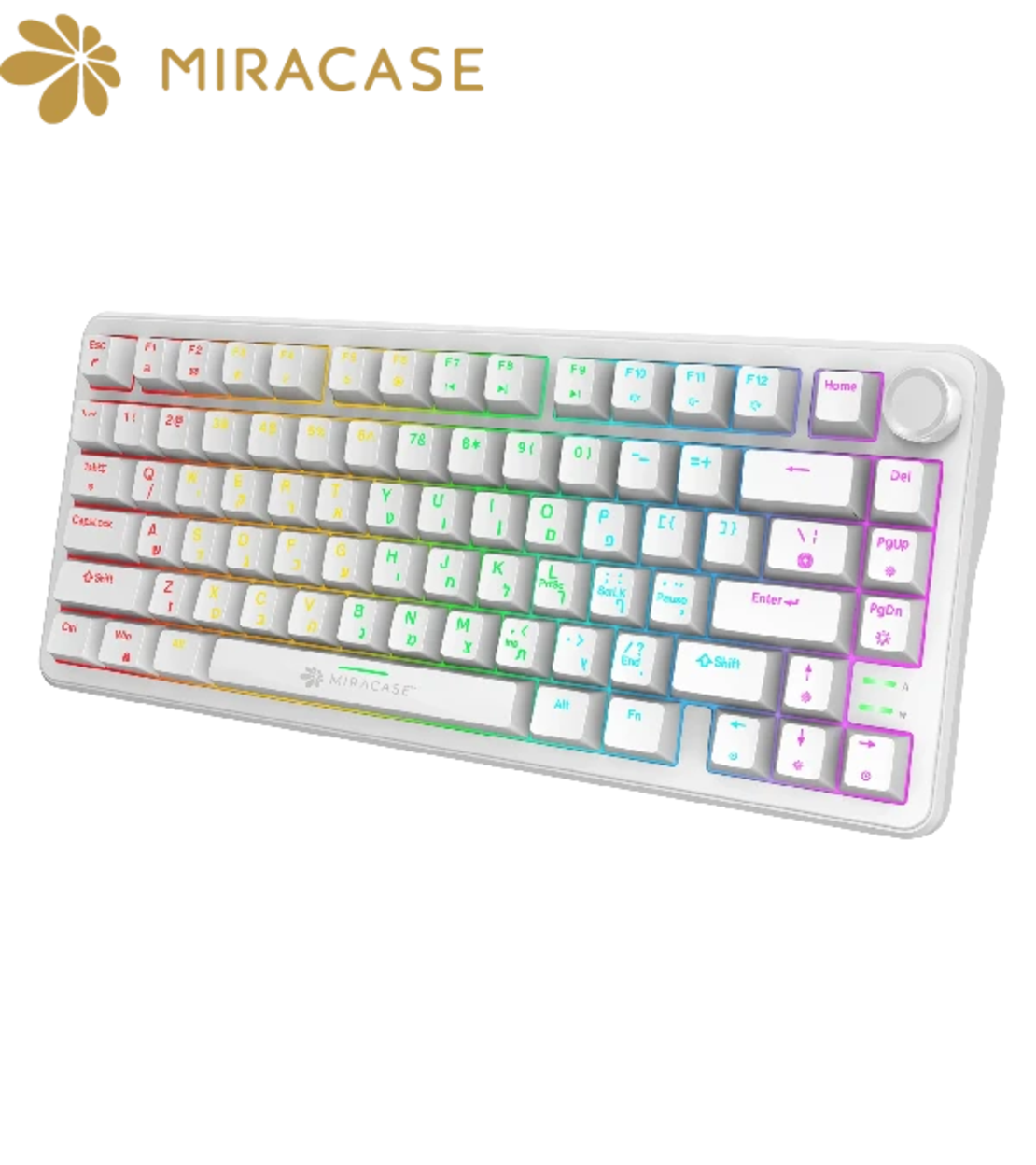 Miracase MMCK300 – لوحة مفاتيح ميكانيكية سلكية بيضاء