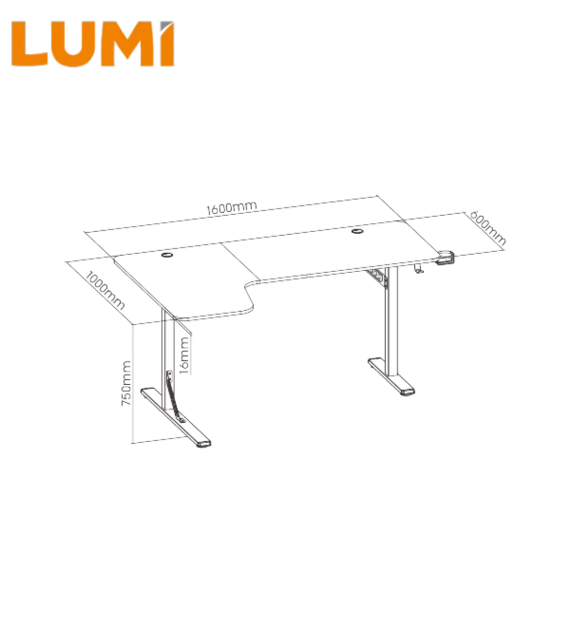 طاولة ألعاب GMD09-2 على شكل L