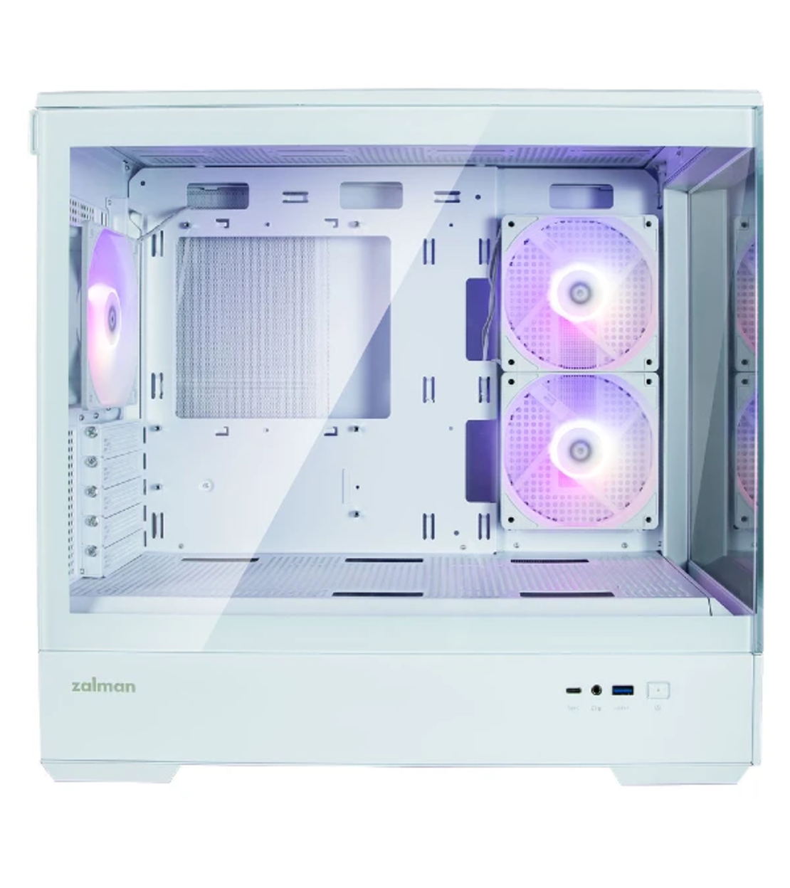 صندوق جيمينج أبيض ZALMAN P30 ARGB mATX CASE - White