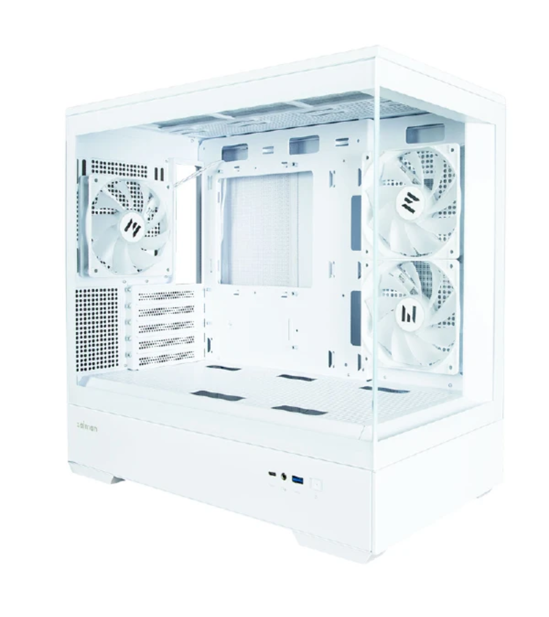 صندوق جيمينج أبيض ZALMAN P30 ARGB mATX CASE - White